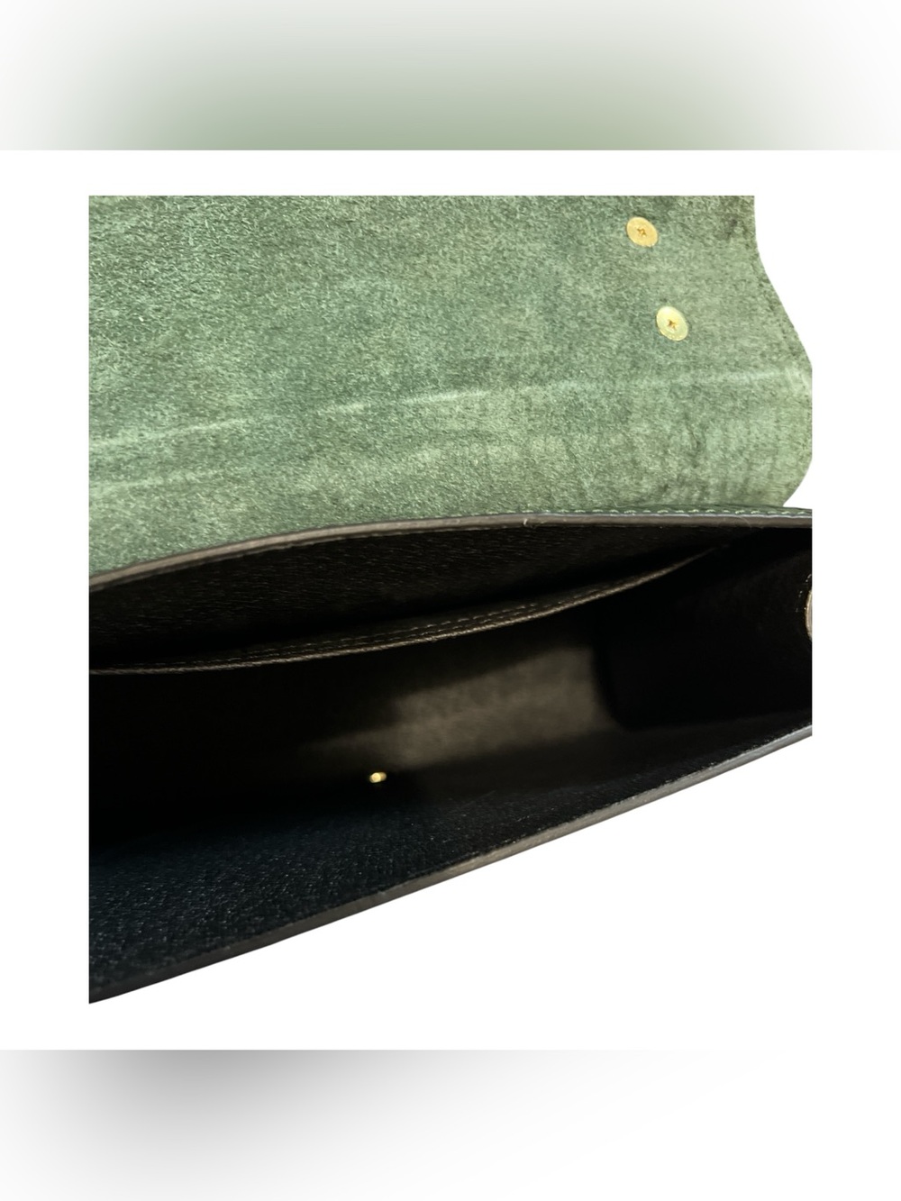 Cheval Firenze Dark Green Croc-Embossed Top Handle Bag with Detachable Strap - Picture 6 of 12